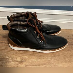 Stylish Black and Brown Leather Boots